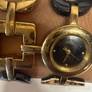 guess watch gold tone bracelet